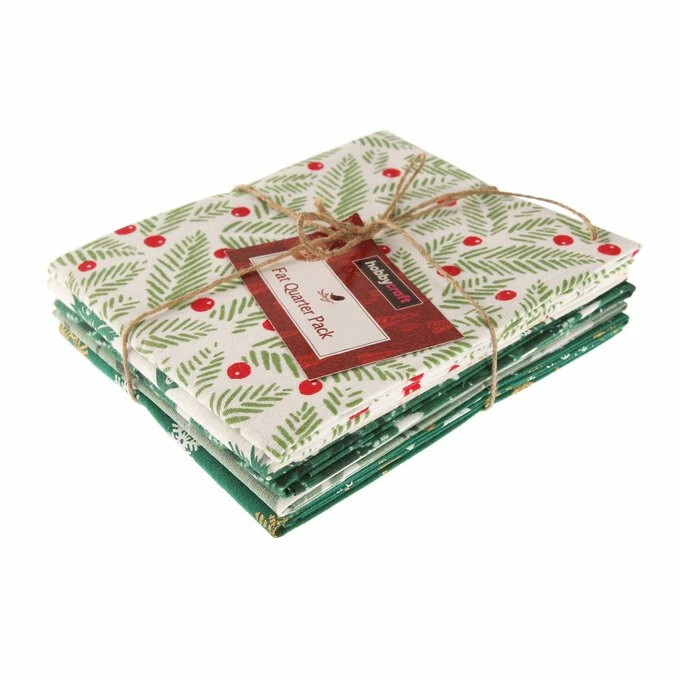 Brand new π Hobbycraft Green Forest π Christmas Cotton Fat Quarters 5 Pack β¨ 3 Brand new π Hobbycraft Green Forest π Christmas Cotton Fat Quarters 5 Pack β¨ - Image 3