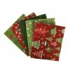 Best Pirce 🌟 Hobbycraft Traditional 🎄 Christmas Cotton Fat Quarters 5 Pack 😍