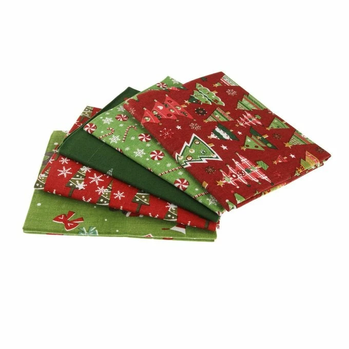 Best Pirce π Hobbycraft Traditional π Christmas Cotton Fat Quarters 5 Pack π 2 Best Pirce π Hobbycraft Traditional π Christmas Cotton Fat Quarters 5 Pack π - Image 2