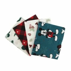 Promo โ Disney Mickey And Friends ๐ Christmas Cotton Fat Quarters 4 Pack ๐ฏ