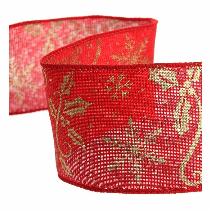 Promo β¨ Hobbycraft Merry π Christmas Wire Edge Ribbon 63mm X 3m β¨ 1 Promo β¨ Hobbycraft Merry π Christmas Wire Edge Ribbon 63mm X 3m β¨