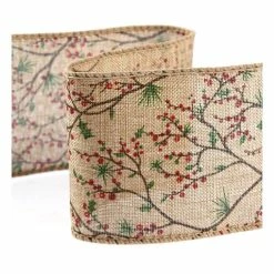 Discount 🧨 Hobbycraft Berry Wire Edge Ribbon 63mm X 3m 😍