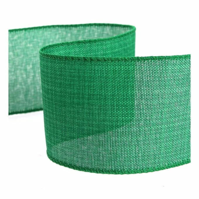 Budget π Hobbycraft Green Wire Edge Ribbon 63mm X 3m π 1 Budget π Hobbycraft Green Wire Edge Ribbon 63mm X 3m π