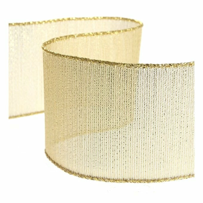 Deals ✨ Hobbycraft Gold Wire Edge Ribbon 63mm X 3m ⭐ 1 Deals ✨ Hobbycraft Gold Wire Edge Ribbon 63mm X 3m ⭐