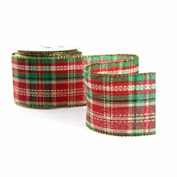 Coupon π Hobbycraft Festive Tartan Wire Edge Ribbon 63mm X 3m π 2 Coupon π Hobbycraft Festive Tartan Wire Edge Ribbon 63mm X 3m π - Image 2
