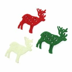 Best deal ✨ Hobbycraft 🎁 Christmas Reindeer Felt Embellishments 12 Pack 🎁 -Hobbycraft Shop 658350 1000 3 Felt Reindeer Embellishments red green 12pack