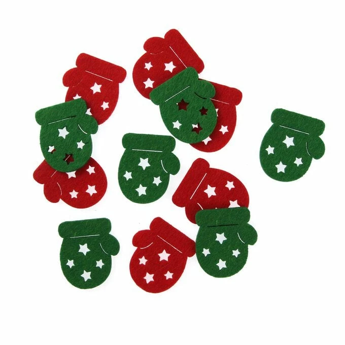 Flash Sale ๐ Hobbycraft ๐ Christmas Mitten Felt Embellishments 12 Pack โ 1 Flash Sale ๐ Hobbycraft ๐ Christmas Mitten Felt Embellishments 12 Pack โ