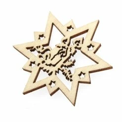 Outlet 😀 Hobbycraft Wooden Star Candle Embellishments 6 Pack 👍 -Hobbycraft Shop 658355 1001 3 Wooden Star Candle Topper