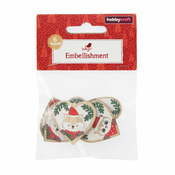 Brand new 🔥 Hobbycraft Fox And Owl 🔔 Christmas Wooden Toppers 6 Pack ✨ 5 Brand new 🔥 Hobbycraft Fox And Owl 🔔 Christmas Wooden Toppers 6 Pack ✨ - Image 5