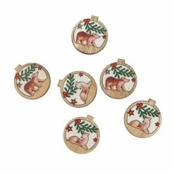 Buy 💯 Hobbycraft Bear And Reindeer 🔔 Christmas Wooden Toppers 6 Pack 👏