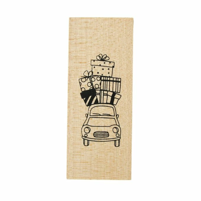 New 🔔 Hobbycraft Gift Car Wooden Stamp 2.5cm X 6.3cm 🥰 4 New 🔔 Hobbycraft Gift Car Wooden Stamp 2.5cm X 6.3cm 🥰 - Image 4