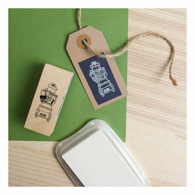 New 🔔 Hobbycraft Gift Car Wooden Stamp 2.5cm X 6.3cm 🥰 2 New 🔔 Hobbycraft Gift Car Wooden Stamp 2.5cm X 6.3cm 🥰 - Image 2