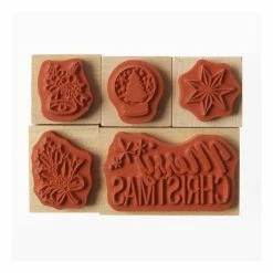 Budget 💯 Hobbycraft Merry 🎄 Christmas Wooden Stamps 5 Pieces ⭐ -Hobbycraft Shop 658375 1000 3 Wooden Stamp 5Pack Merry Christmas