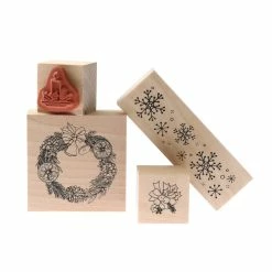 Promo 🔔 Hobbycraft Traditional 🔔 Christmas Icon Wooden Stamps 4 Pieces ✨ -Hobbycraft Shop 658377 1000 1 Wooden Stamps 4Pack Traditional