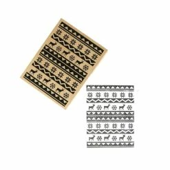 Cheapest ✨ Hobbycraft Fair Isle Wooden Stamp 11.4cm X 8.9cm 💯