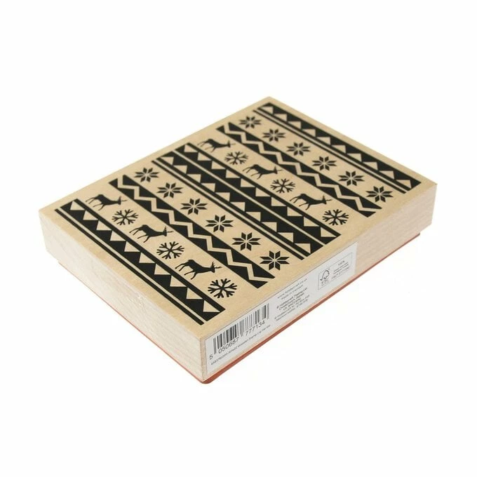 Cheapest โจ Hobbycraft Fair Isle Wooden Stamp 11.4cm X 8.9cm ๐ฏ 2 Cheapest โจ Hobbycraft Fair Isle Wooden Stamp 11.4cm X 8.9cm ๐ฏ - Image 2