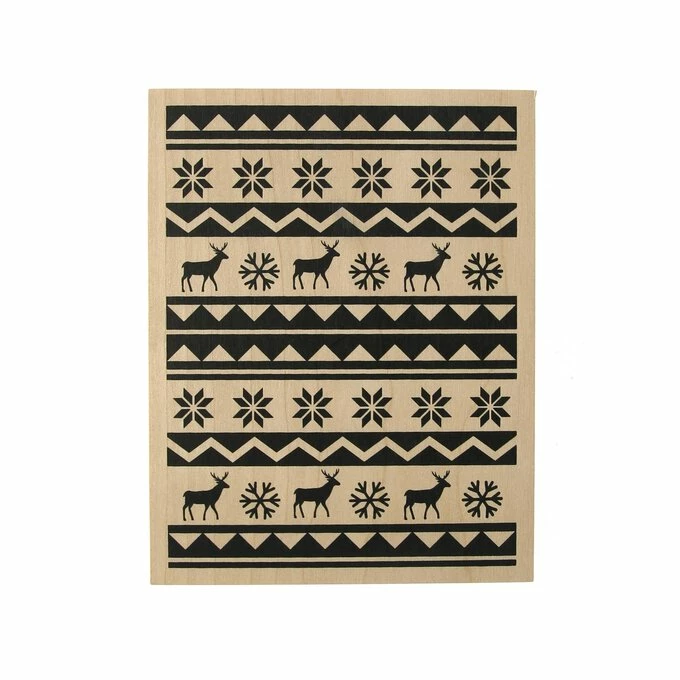 Cheapest โจ Hobbycraft Fair Isle Wooden Stamp 11.4cm X 8.9cm ๐ฏ 3 Cheapest โจ Hobbycraft Fair Isle Wooden Stamp 11.4cm X 8.9cm ๐ฏ - Image 3