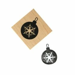 Brand new 🌟 Hobbycraft Snowflake Bauble Wooden Stamp 3.8cm X 3.8cm 🤩