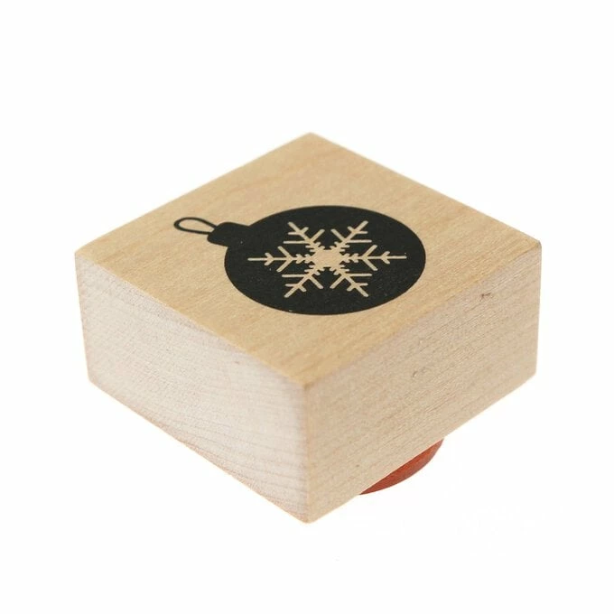 Brand new 🌟 Hobbycraft Snowflake Bauble Wooden Stamp 3.8cm X 3.8cm 🤩 2 Brand new 🌟 Hobbycraft Snowflake Bauble Wooden Stamp 3.8cm X 3.8cm 🤩 - Image 2