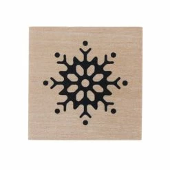 Deals ❤️ Hobbycraft Modern Snowflake Wooden Stamp 3.8cm X 3.8cm 🎁 -Hobbycraft Shop 658379 1001 3 wooden stamp small modern snowflake