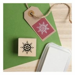Deals ❤️ Hobbycraft Modern Snowflake Wooden Stamp 3.8cm X 3.8cm 🎁 -Hobbycraft Shop 658379 1001 5 wooden stamp small modern snowflake