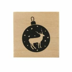 Best Pirce 🥰 Hobbycraft Stag Bauble Wooden Stamp 3.8cm X 3.8cm ✔️ -Hobbycraft Shop 658379 1002 3 wooden stamp small stag bauble