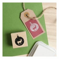 Best Pirce 🥰 Hobbycraft Stag Bauble Wooden Stamp 3.8cm X 3.8cm ✔️ -Hobbycraft Shop 658379 1002 5 wooden stamp small stag bauble