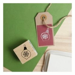 Hot Sale 🌟 Hobbycraft Retro Snowflake Bauble Wooden Stamp 3.8cm X 3.8cm 🎉 -Hobbycraft Shop 658379 1005 4 wooden stamp small retro bauble snowflake