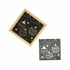 Hot Sale ๐คฉ Hobbycraft Baubles Wooden Stamp 5cm X 5cm ๐