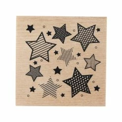 Cheap 😉 Hobbycraft Stars Wooden Stamp 5cm X 5cm 🌟 -Hobbycraft Shop 658380 1002 3 wooden stamp medium stars