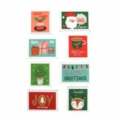 Budget ✨ Hobbycraft 🎄 Christmas Stamp Chipboard Toppers 8 Pack ✨