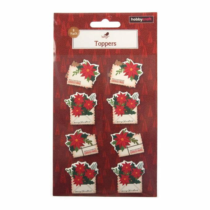 Hot Sale ๐ Hobbycraft Poinsettia Envelope Chipboard Toppers 8 Pack ๐ 4 Hot Sale ๐ Hobbycraft Poinsettia Envelope Chipboard Toppers 8 Pack ๐ - Image 4