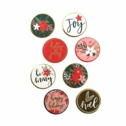 Best deal ⭐ Hobbycraft Circle Poinsettia Chipboard Toppers 8 Pack 🌟