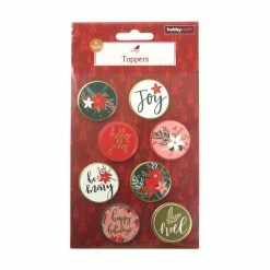 Best deal ⭐ Hobbycraft Circle Poinsettia Chipboard Toppers 8 Pack 🌟 -Hobbycraft Shop 658385 1001 4 Chipboard Toppers Circle Poinsettias