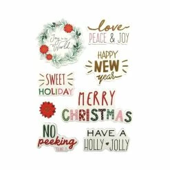 Flash Sale 🤩 Hobbycraft 🎄 Christmas Sentiment Chipboard Toppers 8 Pack ⭐