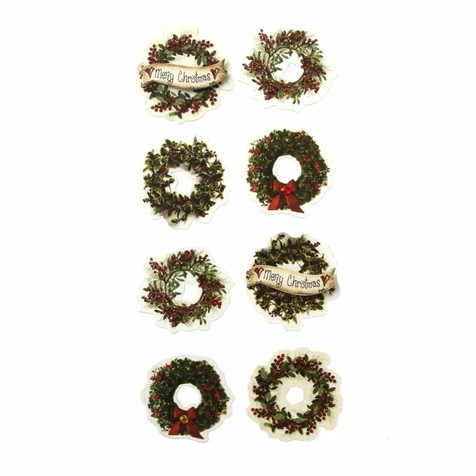 Top 10 👏 Hobbycraft 🎄 Christmas Wreath 3D Toppers 8 Pieces ⭐ 1 Top 10 👏 Hobbycraft 🎄 Christmas Wreath 3D Toppers 8 Pieces ⭐