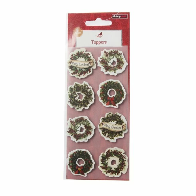 Top 10 👏 Hobbycraft 🎄 Christmas Wreath 3D Toppers 8 Pieces ⭐ 4 Top 10 👏 Hobbycraft 🎄 Christmas Wreath 3D Toppers 8 Pieces ⭐ - Image 4