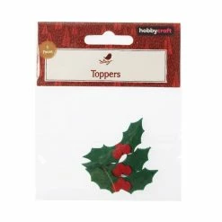 New 🌟 Hobbycraft Holly And Berry Felt Toppers 3 Pack 💯 -Hobbycraft Shop 658425 1000 4 Felt Topper Holly 3pack