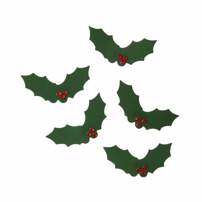 Hot Sale 👍 Hobbycraft Holly Toppers With Gems 5 Pack ⭐ 1 Hot Sale 👍 Hobbycraft Holly Toppers With Gems 5 Pack ⭐