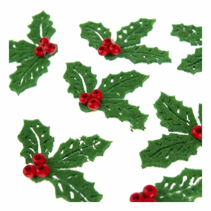 Flash Sale 𧨠Hobbycraft Holly And Berry Bead Felt Toppers 8 Pack π 2 Flash Sale 𧨠Hobbycraft Holly And Berry Bead Felt Toppers 8 Pack π - Image 2