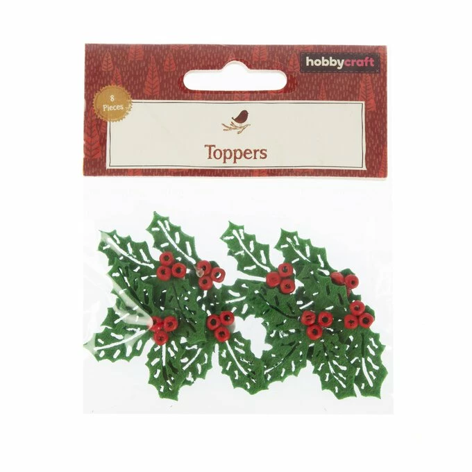 Flash Sale 𧨠Hobbycraft Holly And Berry Bead Felt Toppers 8 Pack π 4 Flash Sale 𧨠Hobbycraft Holly And Berry Bead Felt Toppers 8 Pack π - Image 4