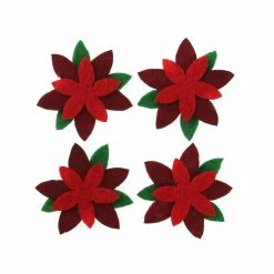 Flash Sale 🌟 Hobbycraft Poinsettia Felt Toppers 4 Pack 🥰