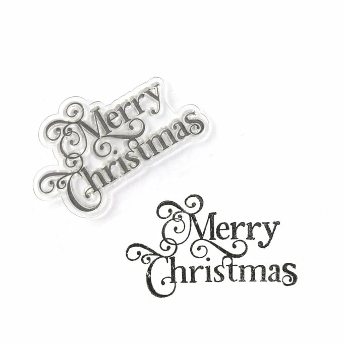 Best deal 😉 Hobbycraft Merry 🔔 Christmas Clear Stamp ❤️ 1 Best deal 😉 Hobbycraft Merry 🔔 Christmas Clear Stamp ❤️