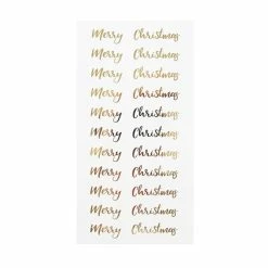 Best Sale π Hobbycraft Gold Merry π Christmas Clear Sentiment Stickers 28 Pack π§¨