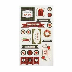 Hot Sale ๐ Hobbycraft Modern Tartan Paper Stickers 21 Pack ๐