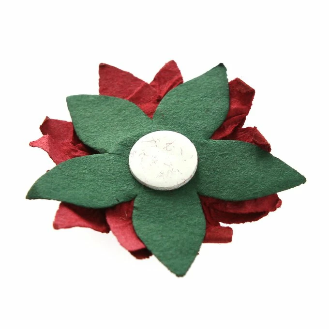 New π Hobbycraft Red Poinsettia Paper Toppers 4 Pack β€οΈ 3 New π Hobbycraft Red Poinsettia Paper Toppers 4 Pack β€οΈ - Image 3