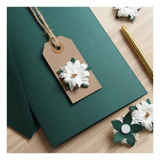Best deal π Hobbycraft White Poinsettia Paper Toppers 4 Pack π 2 Best deal π Hobbycraft White Poinsettia Paper Toppers 4 Pack π - Image 2