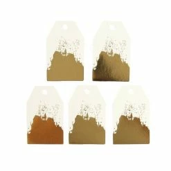 Best Sale 😉 Hobbycraft Gold Splash Card Topper Tags 5 Pack 😉