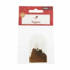 Best Sale 😉 Hobbycraft Gold Splash Card Topper Tags 5 Pack 😉 -Hobbycraft Shop 658502 1000 4 Paper Gold Toppers Gift Tag