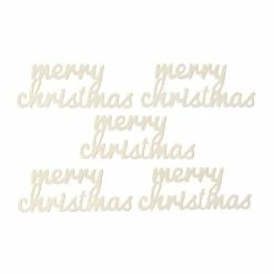 Brand new ๐ Hobbycraft White Merry โ Christmas Card Toppers 5 Pack ๐งจ